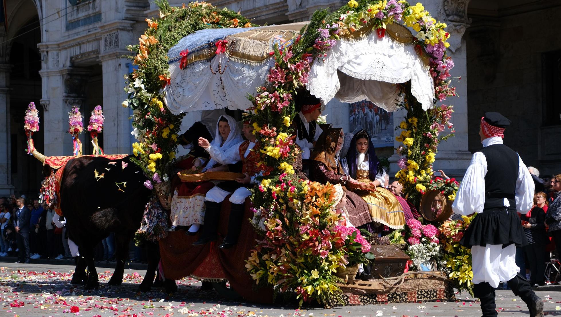 Un carro tradizionale alla Festa di Sant'Efisio