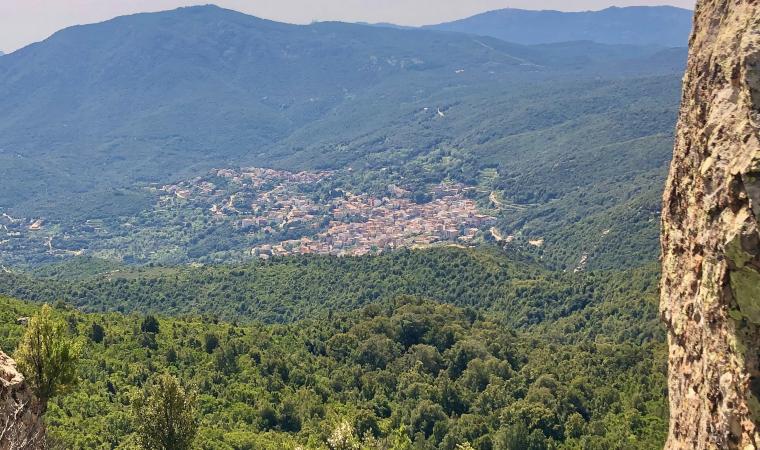 Villagrande Strisaili vista dal monte Orguda