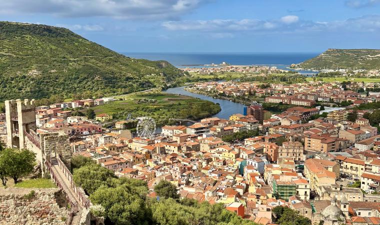 Il borgo di Bosa vista dal Castello dei Malaspina