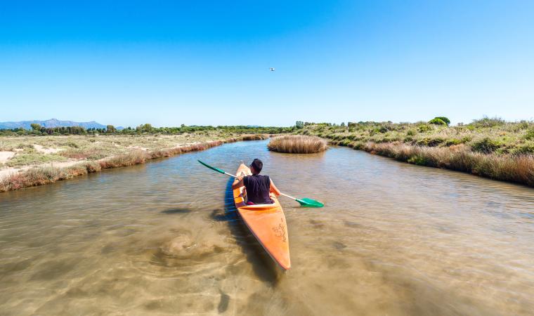 In canoa dal fiume al mare -  Laguna di Nora - Pula