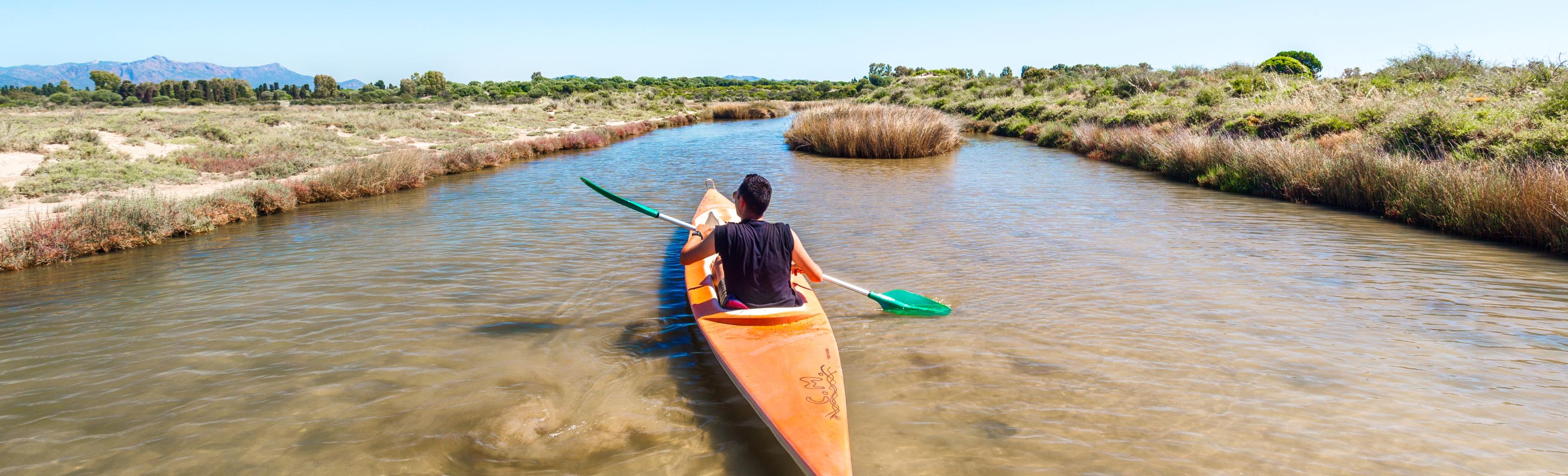 In canoa dal fiume al mare -  Laguna di Nora - Pula