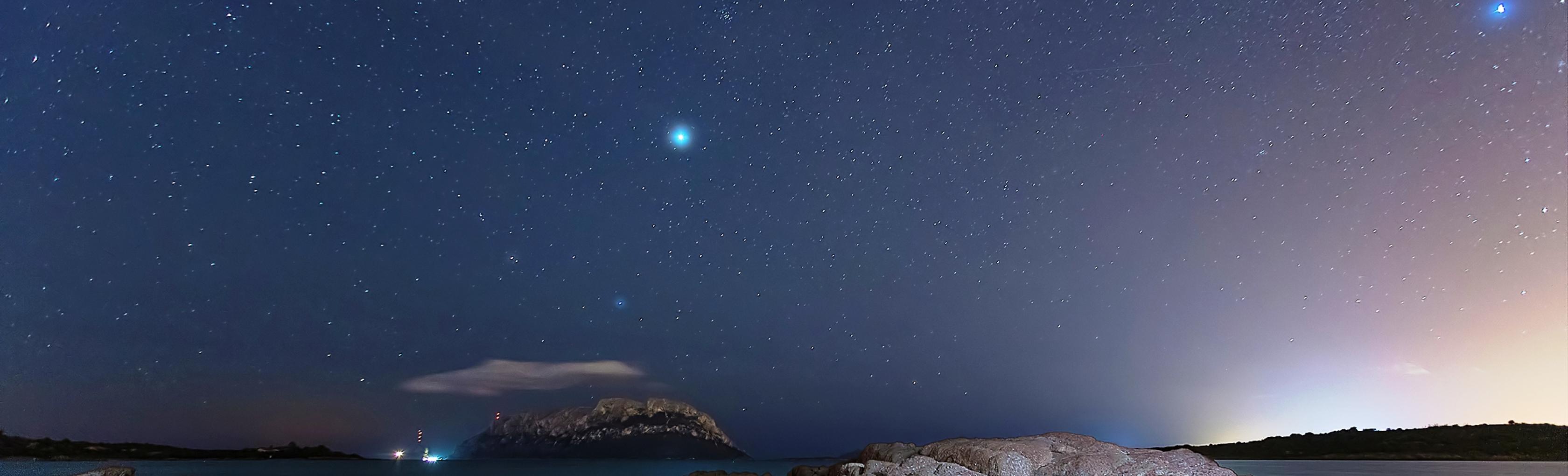 Il cielo di notte sull'isola di Tavolara